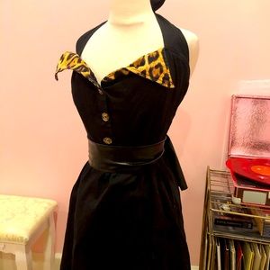 Collectif halter leopard dress